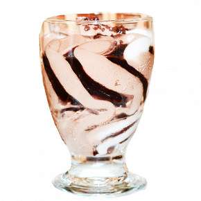 Мороженое Michielan Италия сливки-шоколад, 80гр. в стеклянном стаканчике