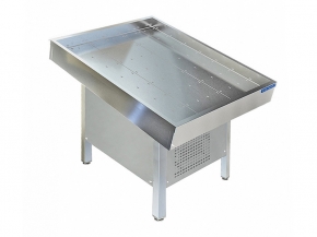 Охлаждаемый стол с холодильным агрегатом СП, мод. СП-612/2200А (2200х1100, для рыбы без стекла)